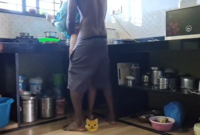 young boy fucking sexy maid in kitchen